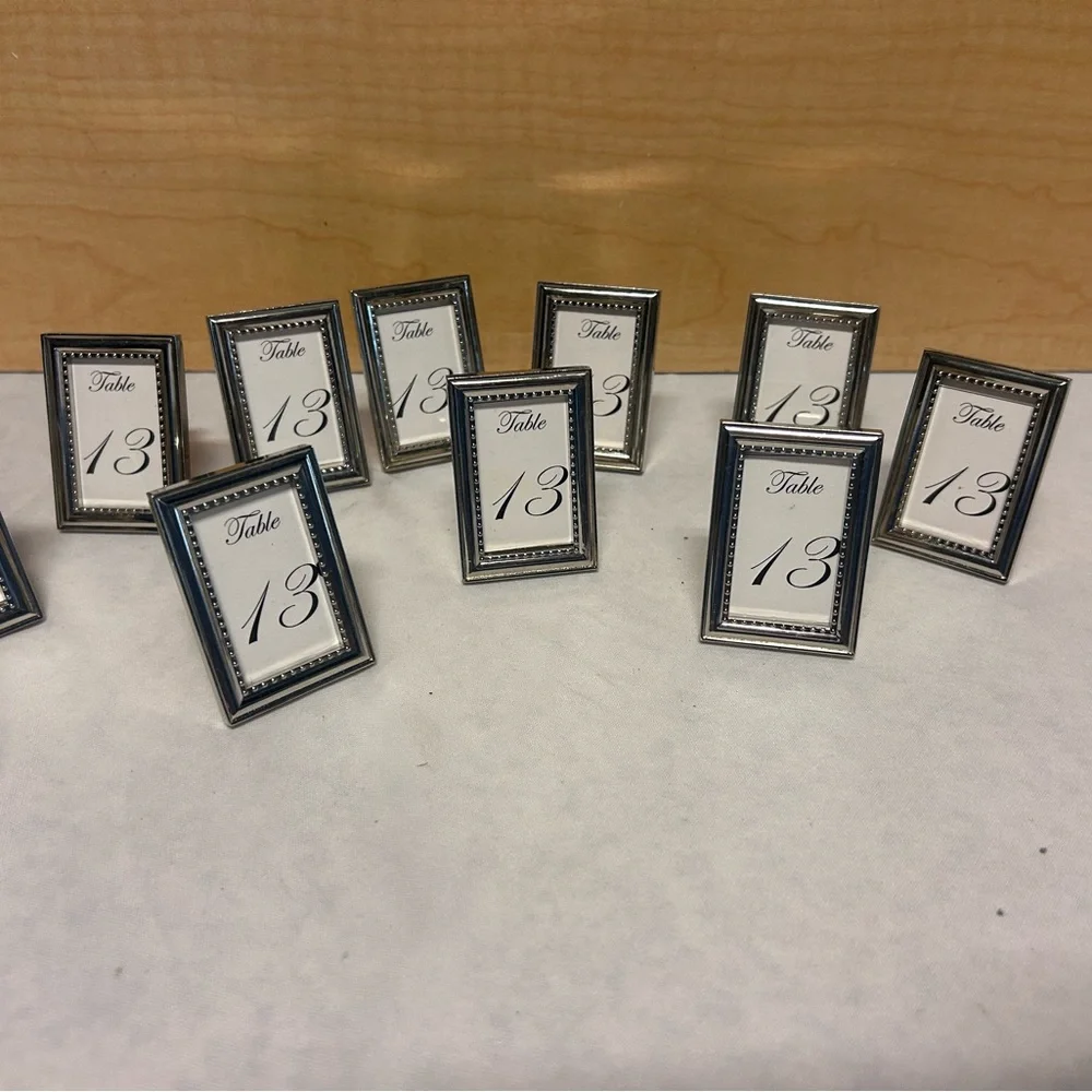 Wedding / Event /  Silver Table Number Frames Set
